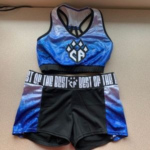 Varsity Cheer Athletics Holographic Bra and Shorts
